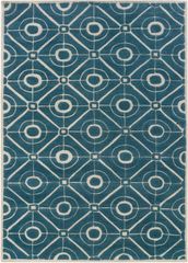 Powell Bombay Rug Contort Teal 100% Polyester
