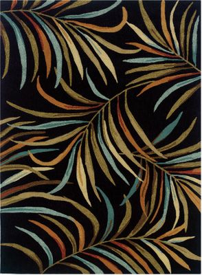 Powell Bombay Rug Lanai Black 100% Polyester