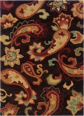 Powell Bombay Rug Palme Brown Hand Tufted