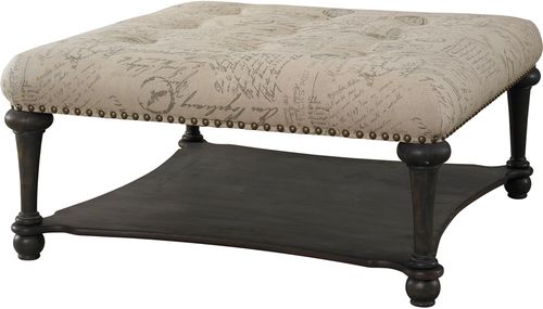 Powell French Calligraphy Ottoman