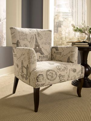 Powell French Calligraphy Wing Chair