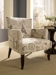 Powell French Calligraphy Wing Chair