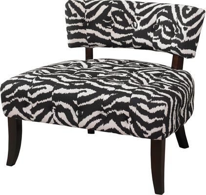 Powell Lady Slipper Zebra Print Accent Chair