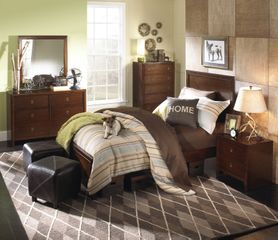 Powell New Albany Antique Walnut Bedroom Set - Twin, Full or Queen