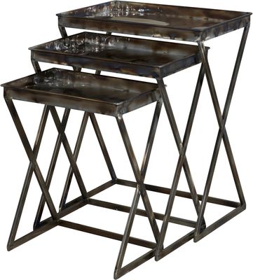 Powell Reflections Set of 3 Nesting Tables