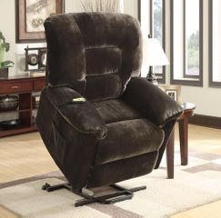 Power Lift Recliner in Chocolate Upholstery - 601026