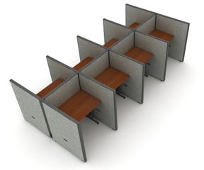 Privacy Cubicle Panel Station, 2X4 Layout, 47"H, 36"W, Vinyl Panels - OFM - T2X4-4736-V