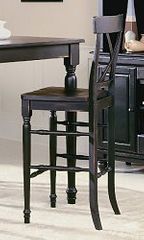 Pub Chair in Black-Sand Through (Set of 2) - 715-29