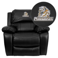 Purdue University Calumet Peregrines Black Leather Recliner  - MEN-DA3439-91-BK-41063-EMB-GG