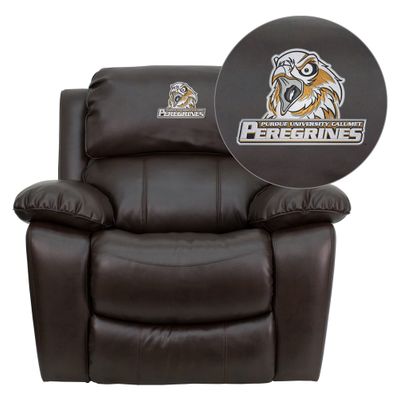 Purdue University Calumet Peregrines Brown Leather Recliner - MEN-DA3439-91-BRN-41063-EMB-GG