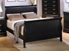 Queen Size Bed - Louis Philippe Queen Size Bed in Deep Black - Coaster - 201071Q
