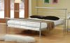 Queen Size Bed - Metal Queen Size Platform Bed in Metal Silver - Coaster - 300181Q