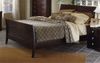 Queen Size Sleigh Bed in Mocha Finish
