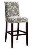 Quilted Powder Blue with Raised Brown Chenille Flowers "Slip Over" for Counter Stool or Bar Stool - Powell Furniture - 742-224Z