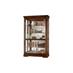 Ramsdell Display Cabinet - Distressed Cherry - Howard Miller