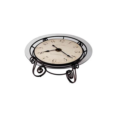 Ravenna Glass Cocktail Table with Clock - Howard Miller