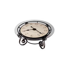Ravenna Glass Cocktail Table with Clock - Howard Miller