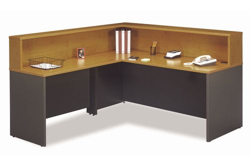 Reception Desk Set - Series C Natural Cherry Collection - Bush Office Furniture - WC72424-36-76