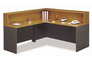 Reception Desk Set - Series C Natural Cherry Collection - Bush Office Furniture - WC72424-36-76