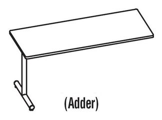 Rectangular Adder in Nebula Gray - Mayline Office Furniture - PRA6024NGRBLK