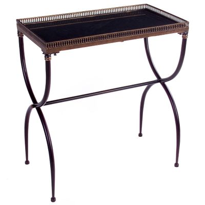 Rectangular Black X-Leg Accent Table - IMAX - 12004