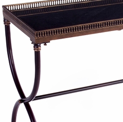 Rectangular Black X-Leg Accent Table - IMAX - 12004