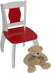Red Kids Bow Leg Chair