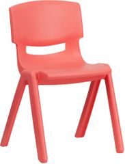 Red Plastic Stackable School Chair - YU-YCX-004-RED-GG