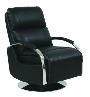 Regal ll Stargo Black Recliner with Chrome Arms - 44010545113