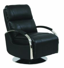 Regal ll Stargo Black Recliner with Chrome Arms - 44010545113
