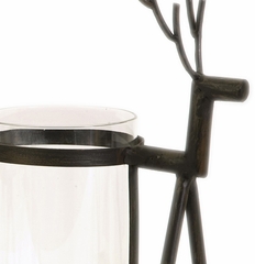 Reindeer Pillar Holders (Set of 2) - IMAX - 59419-2