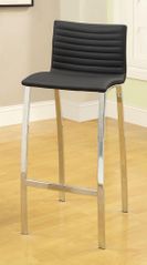 Ribbed Bar Height Stool with Wide Bowed Legs - Set of 2 - 120890
