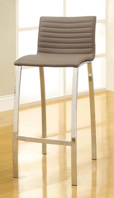 Ribbed Bar Height Stool with Wide Bowed Legs - Set of 2 - 120900