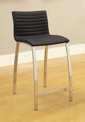 Ribbed Counter Height Stool with Wide Bowed Legs - Set of 2 - 120889