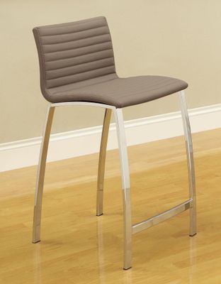 Ribbed Counter Height Stool with Wide Bowed Legs - Set of 2 - 120899