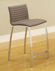 Ribbed Counter Height Stool with Wide Bowed Legs - Set of 2 - 120899