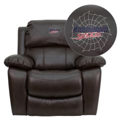 Richmond Spiders Embroidered Brown Leather Rocker Recliner  - MEN-DA3439-91-BRN-45025-EMB-GG