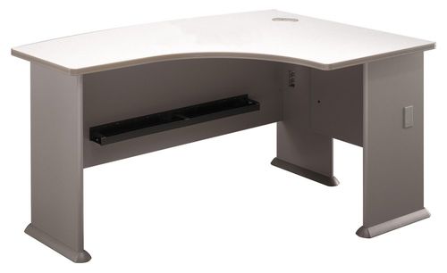 Right L-Bow Desk - Series A Pewter Collection - Bush Office Furniture - WC14522
