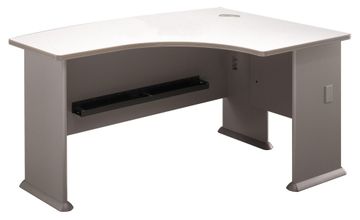 Right L-Bow Desk - Series A Pewter Collection - Bush Office Furniture - WC14522