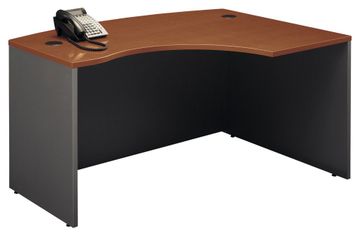 Right L-Bow Desk - Series C Auburn Maple Collection - Bush Office Furniture - WC48522