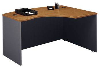 Right L-Bow Desk - Series C Natural Cherry Collection - Bush Office Furniture - WC72422