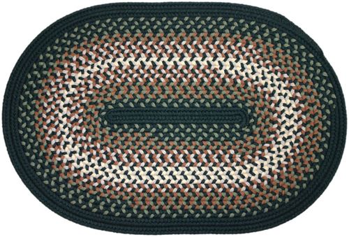 Rio Spruce Green 3'x5' Braided Rug - Rhody Rug - RI-2735SP