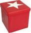 RiverRidge Kids Red / White Storage Ottoman with Star Design