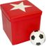 RiverRidge Kids Red / White Storage Ottoman with Star Design