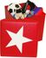RiverRidge Kids Red / White Storage Ottoman with Star Design