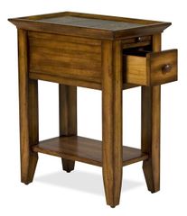 Riverside Andorra Burnished Oak Accent Table with Pullout Shelf - Riverside Furniture - 5312K