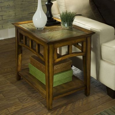 Riverside Andorra Side Table in Burnished Oak - Riverside Furniture - 5309K