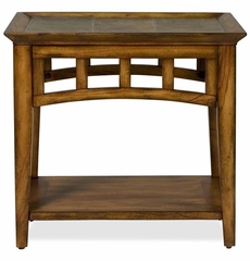 Riverside Andorra Side Table in Burnished Oak - Riverside Furniture - 5309K