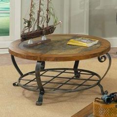 Riverside Harmony Round Coffee Table - Antique Oak Finish - Riverside Furniture - 28005