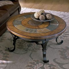 Riverside Stone Forge Round Cocktail Table - Riverside Furniture - 31005
